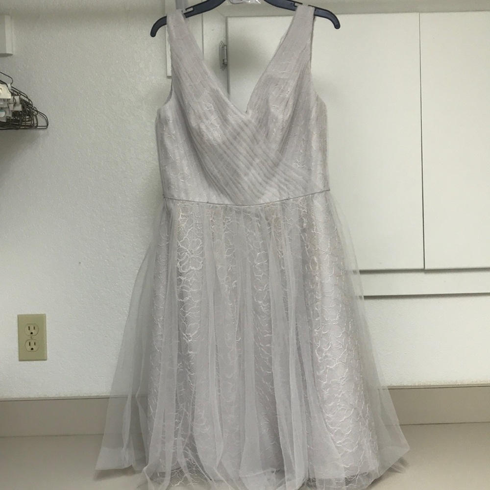 Sleeveless Tulle over Lace - White by Vera Wang
